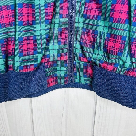 VTG Starbus Blue Tartan Weather Screen Windbreaker Sz XL Volvo Legends Series - Picture 6 of 10